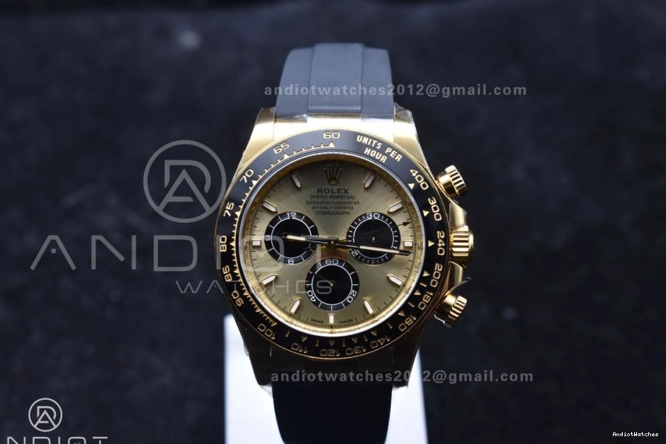 SH WaterResistant YG on Best Strap 126518 Oysterflex 1:1 Daytona 2023 Edition Clean Dial 498 0405